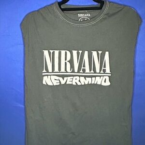 NIRVANA MENS/UNISEX MED NEVER MIND SLEEVELESS GRAPHIC TEE DOUBLE SIDE HIT NWOT